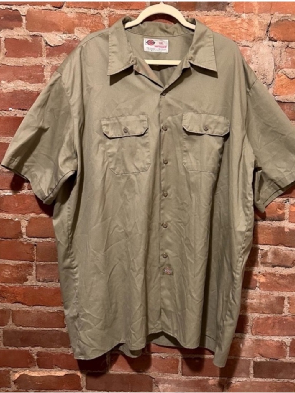 Dickies khaki work shirt shirt sleeve 3XL